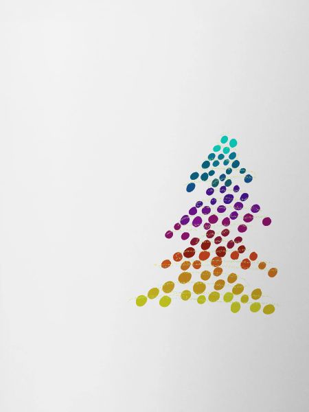 Rainbow Neon Christmas Tree – Dots & Lights