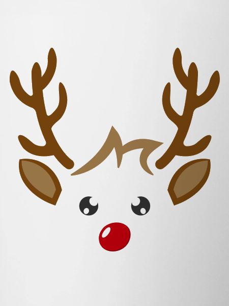Cute reindeer boy face Christmas Xmas