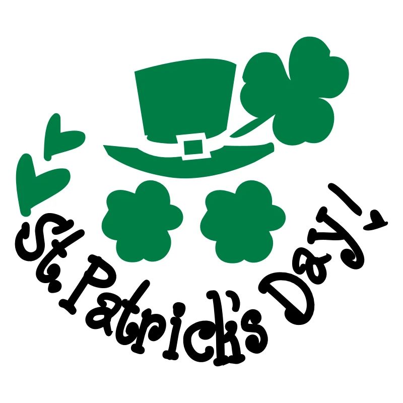 St.Patrick jour chapeau vert shamrock