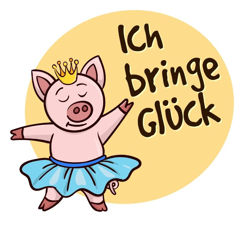 Glück Glücksbringer Süßes Glücksschwein Spruch