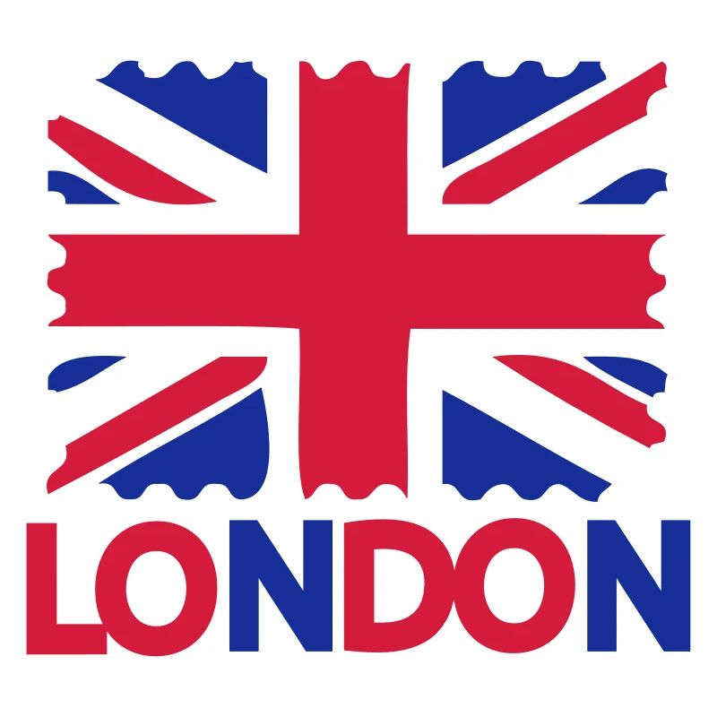 LONDON text UK Flag