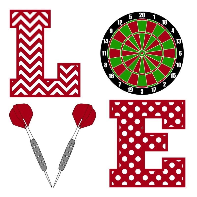 Jeu de fléchettes Love Love Dartboard Arrows Gift