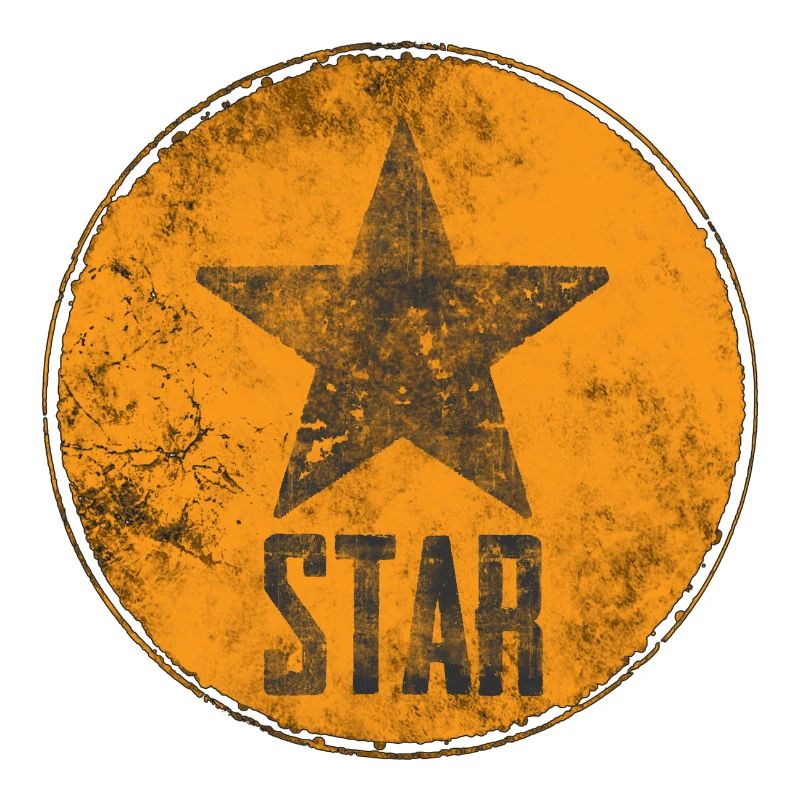 Étoile rustique avec motif « STAR »