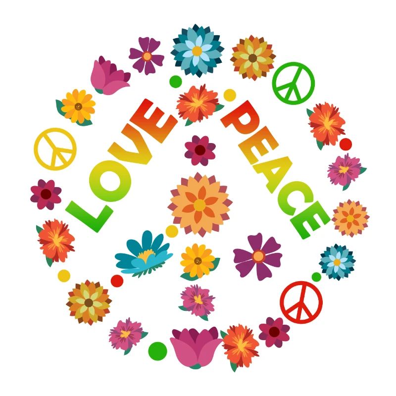 Blumenkreis Liebe Frieden