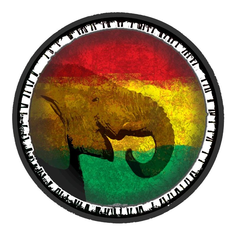 Le monde des éléphants dans le design rasta