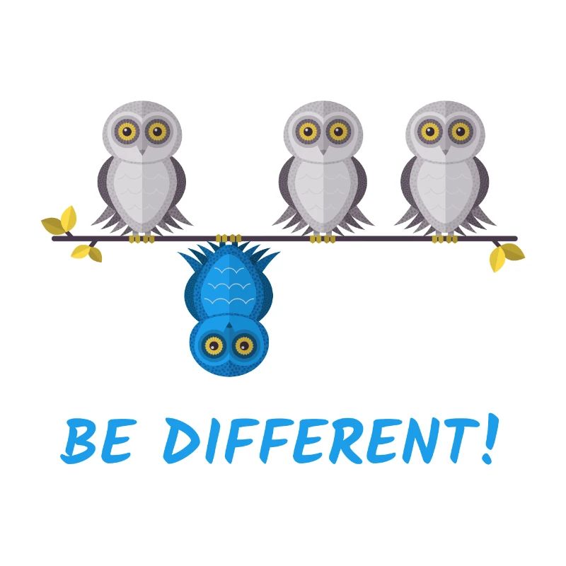Be Different Owls Rebell Anarchy Unique