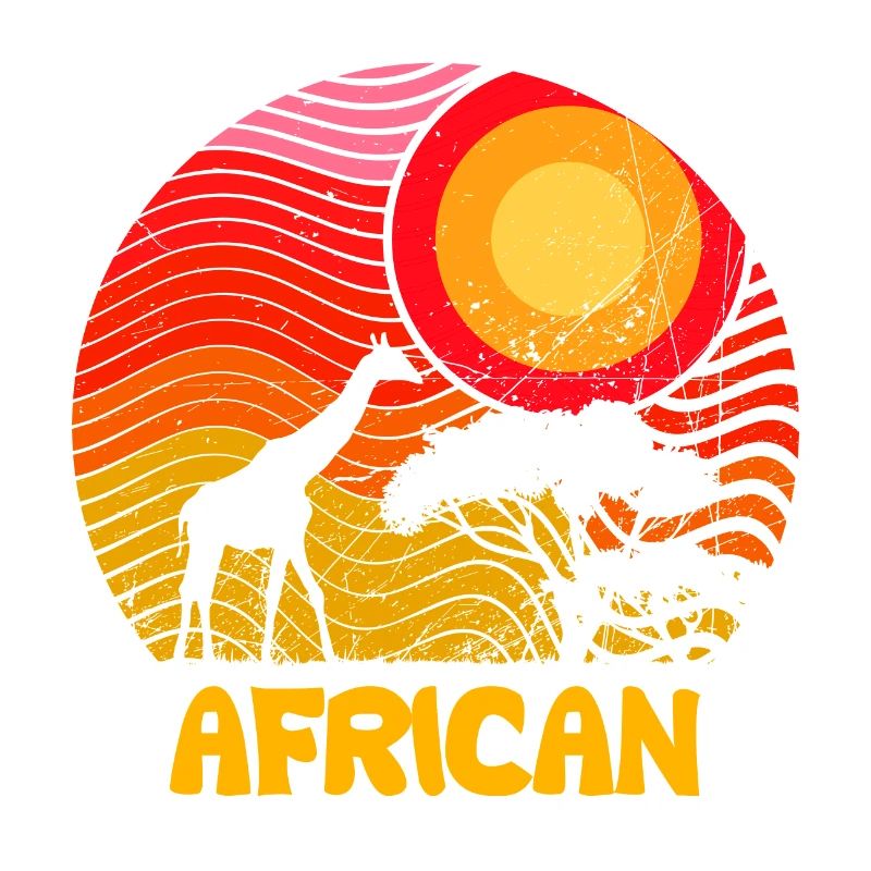 AFRICAN Giraffe Sun Savannah - Design