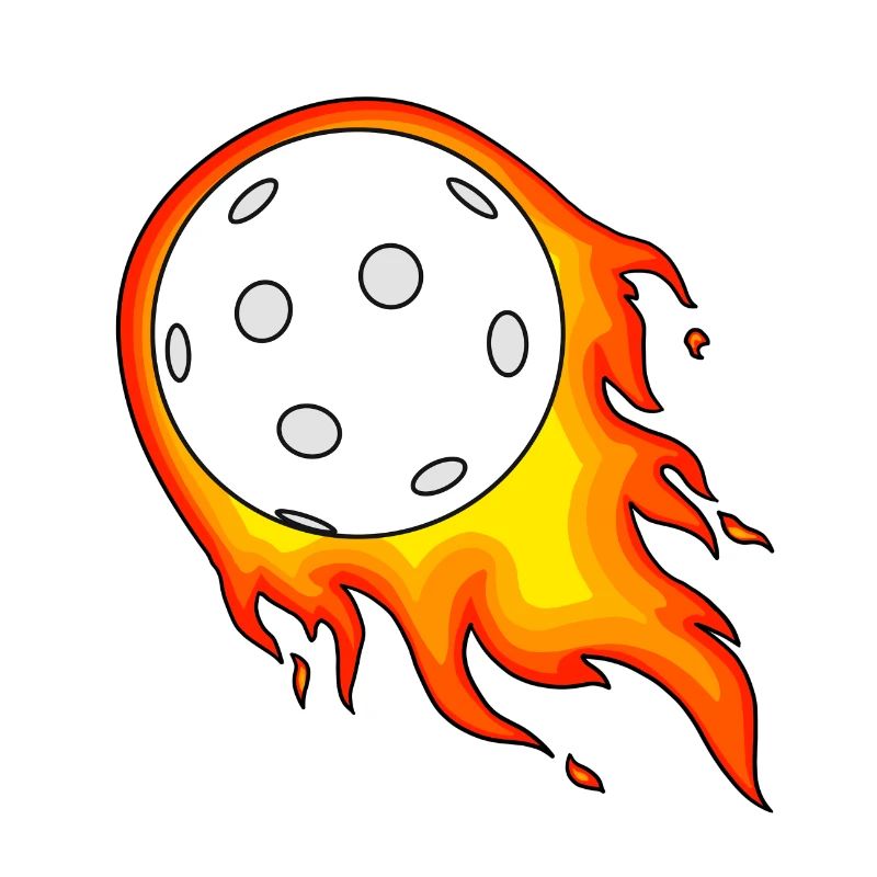Floorball ball so fast that it burns