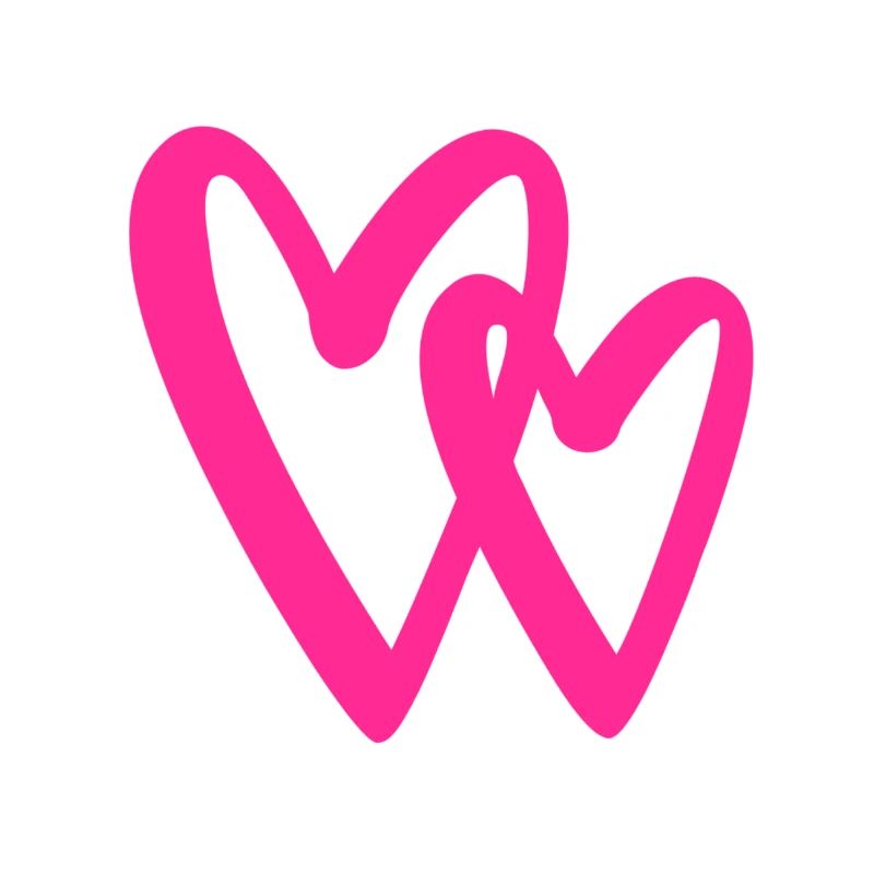 Simple Love Hearts Pink - Valentine's Romantic
