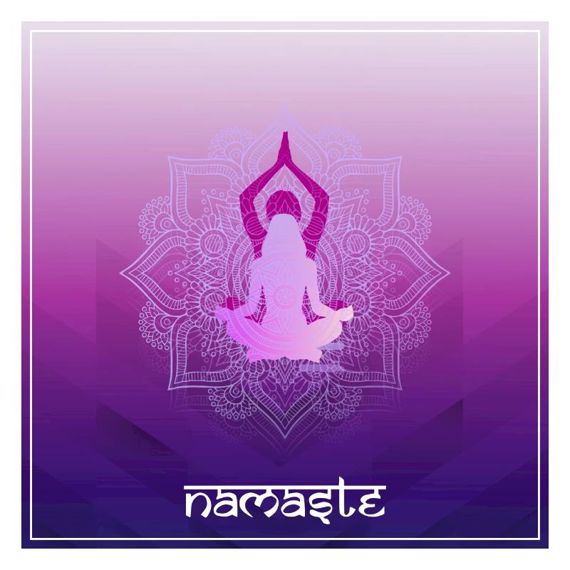 affiche de yoga mandala