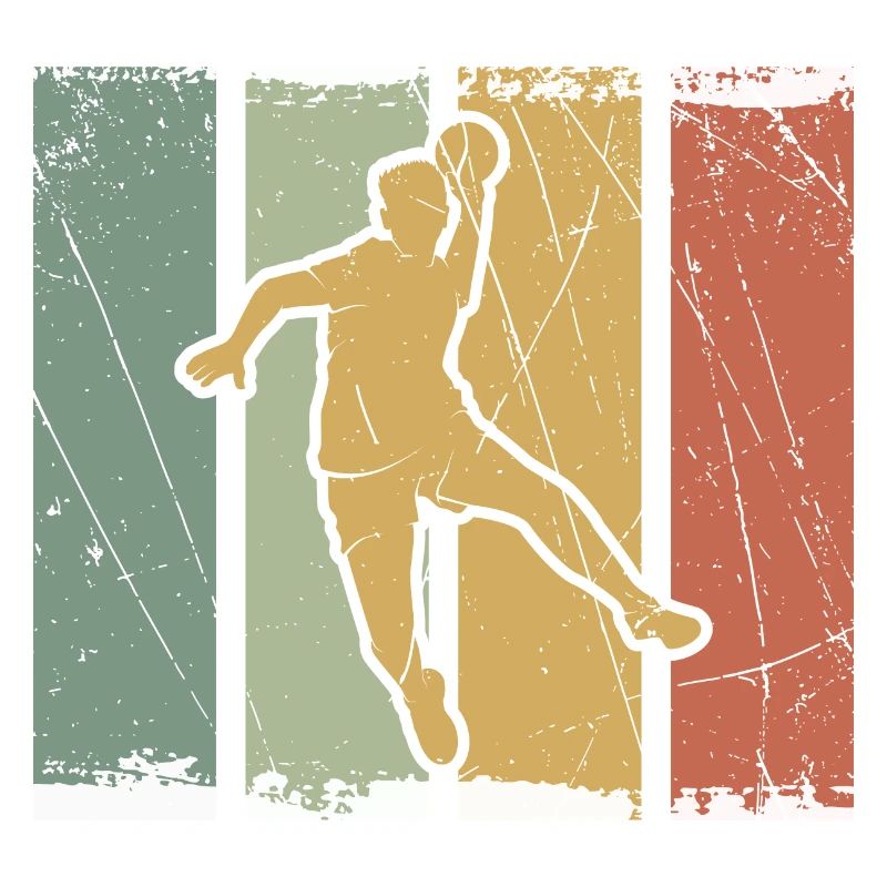 Rebond de handball en blocs couleur