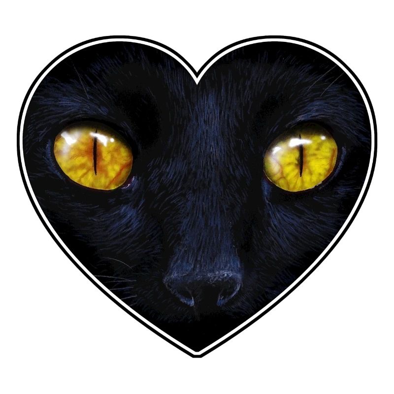 Katzengesicht in Herz
