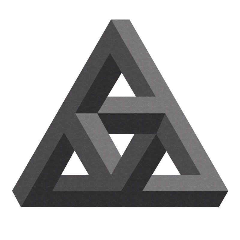 Faszinierende Penrose-Pyramide in Grau