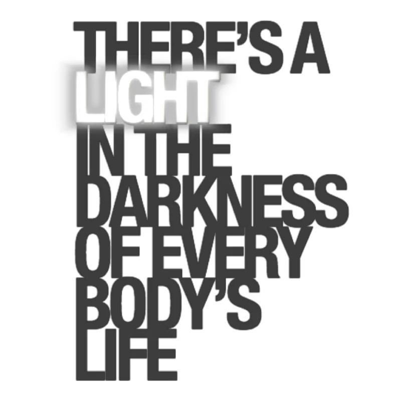 Rocky Horror Show Zitat There's A Light Typografie