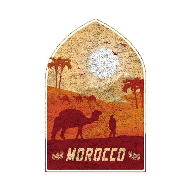 Morocco vintage camel design / gift idea