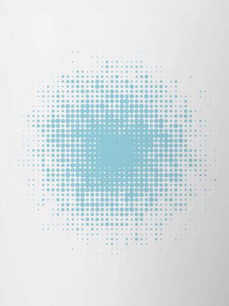dotted round background light blue