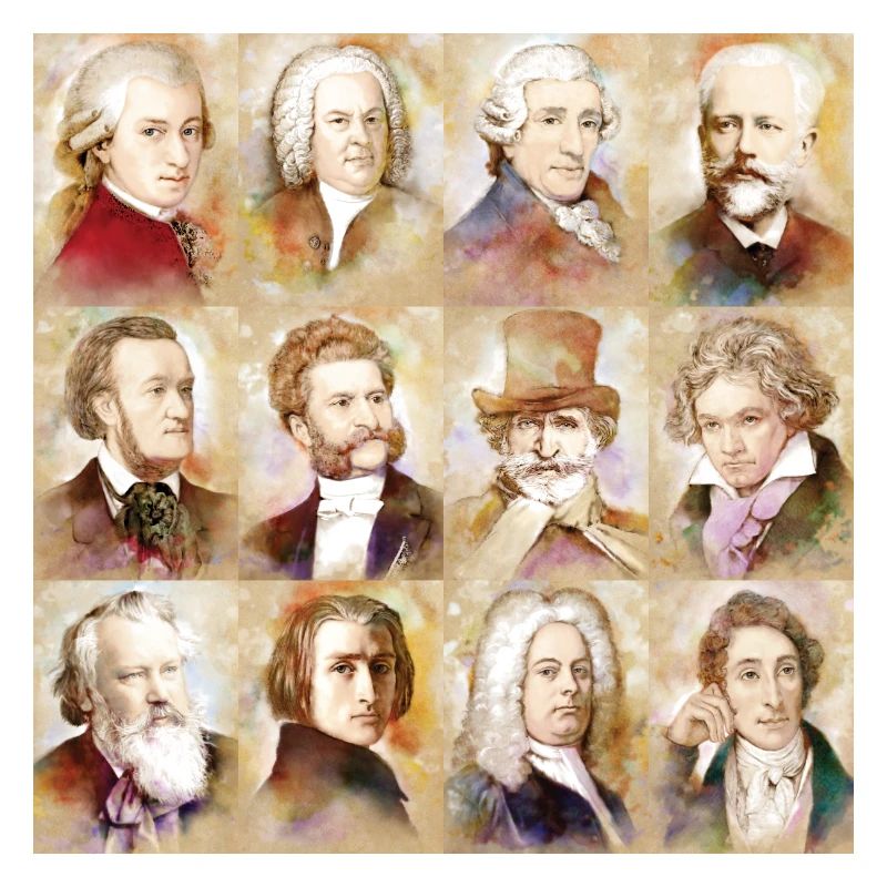 12 compositeurs : Mozart, Bach, Beethoven et plus