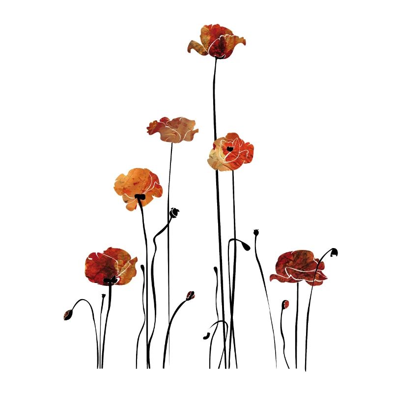 Coquelicots Silhouette Design