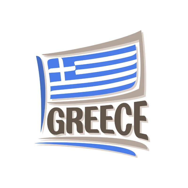 Grèce Souvenir Landmark, Grèce Drapeau Voyage