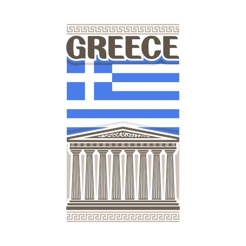 Grèce Souvenir Landmark, Grèce Drapeau Voyage
