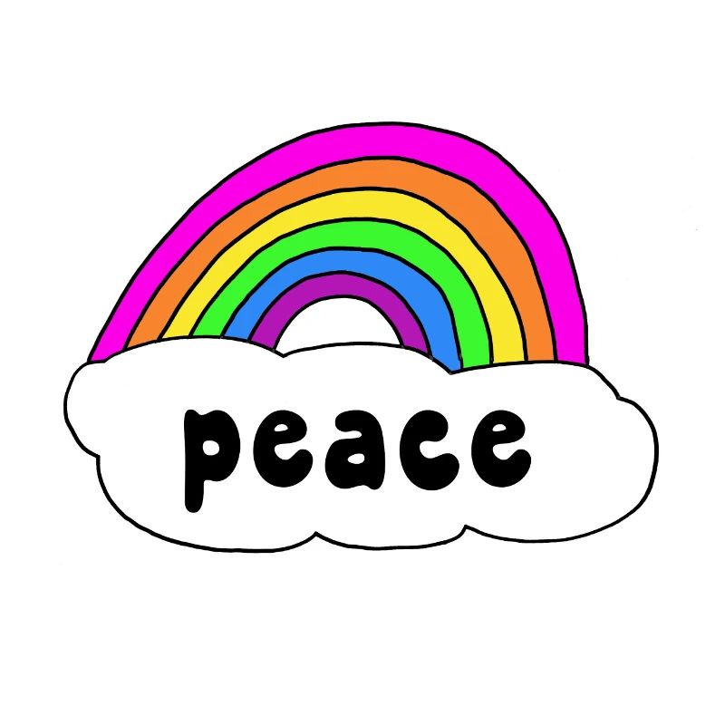 Peace Peace rainbow cloud