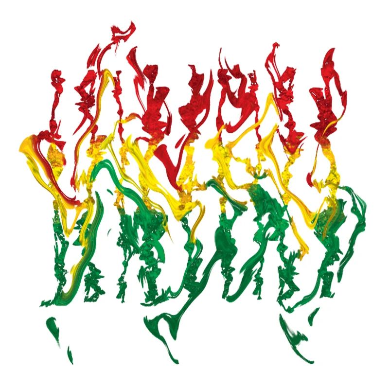 Lebendige Reggae Flammen-Illustration Reggae