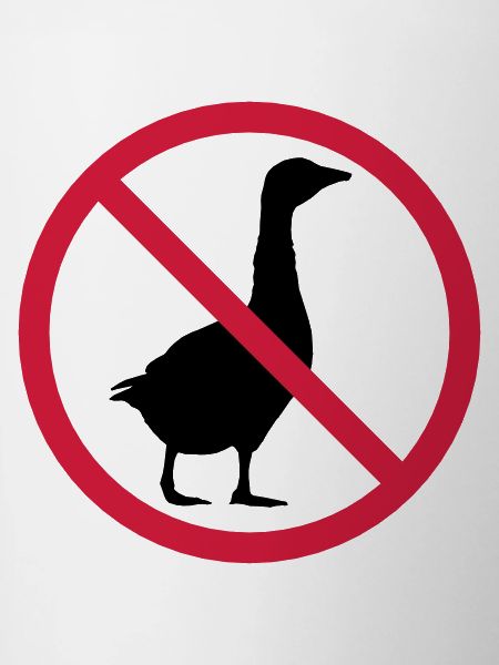 Goose forbidden sign