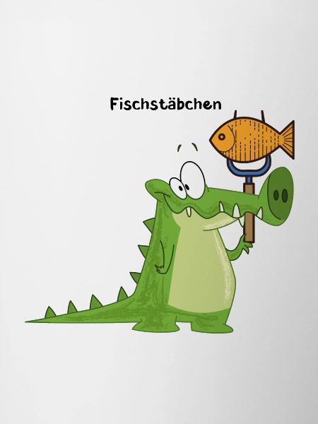 Krokodil Fischstäbchen mit Wort