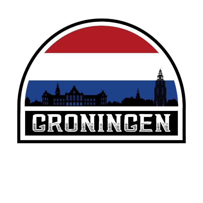 Groningen Netherlands Skyline Souvenir Dutch Fla