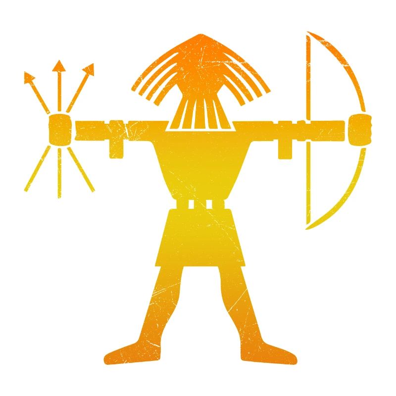Wikinger-Symbol Ullr Gott des Bogenschießens Gift