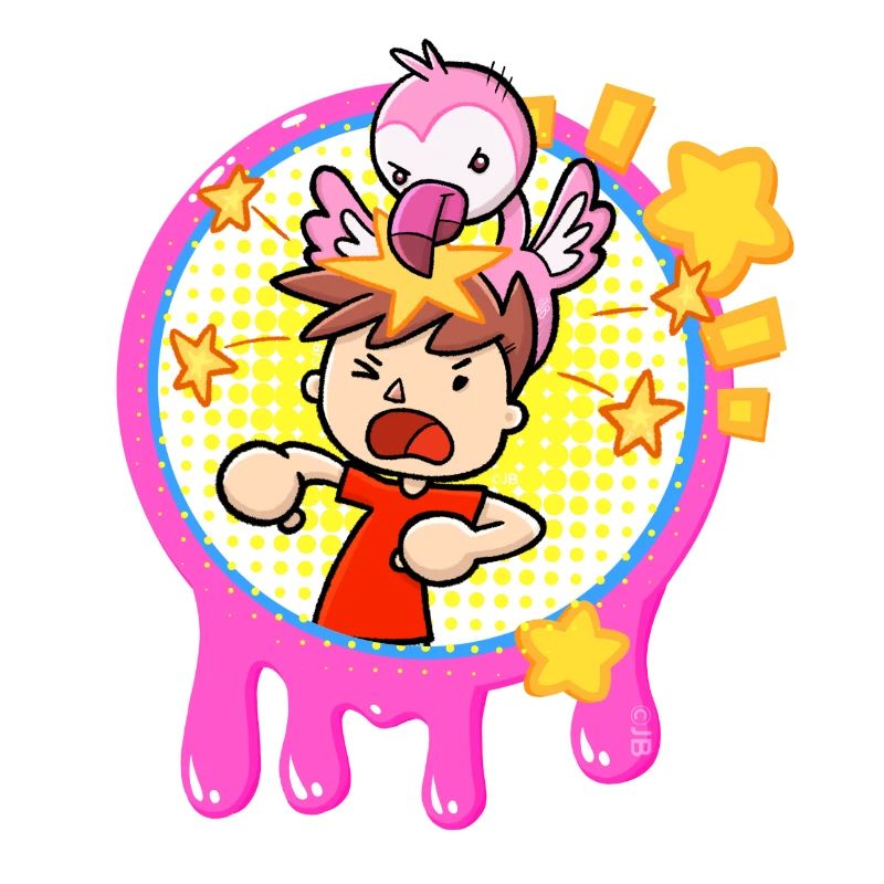 Flamingo Slime Cartoon