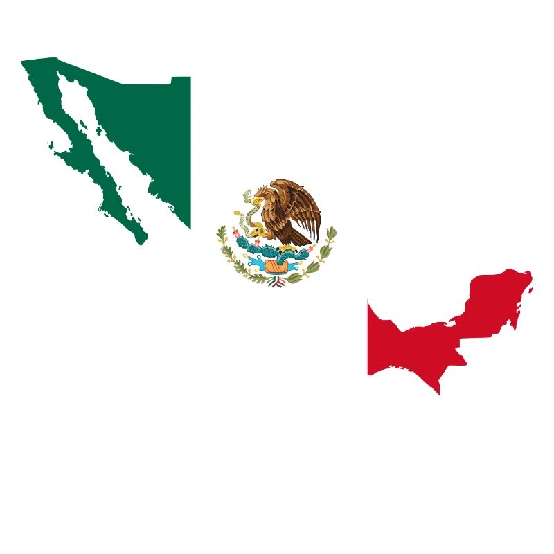 Drapeau mexique carte drapeau