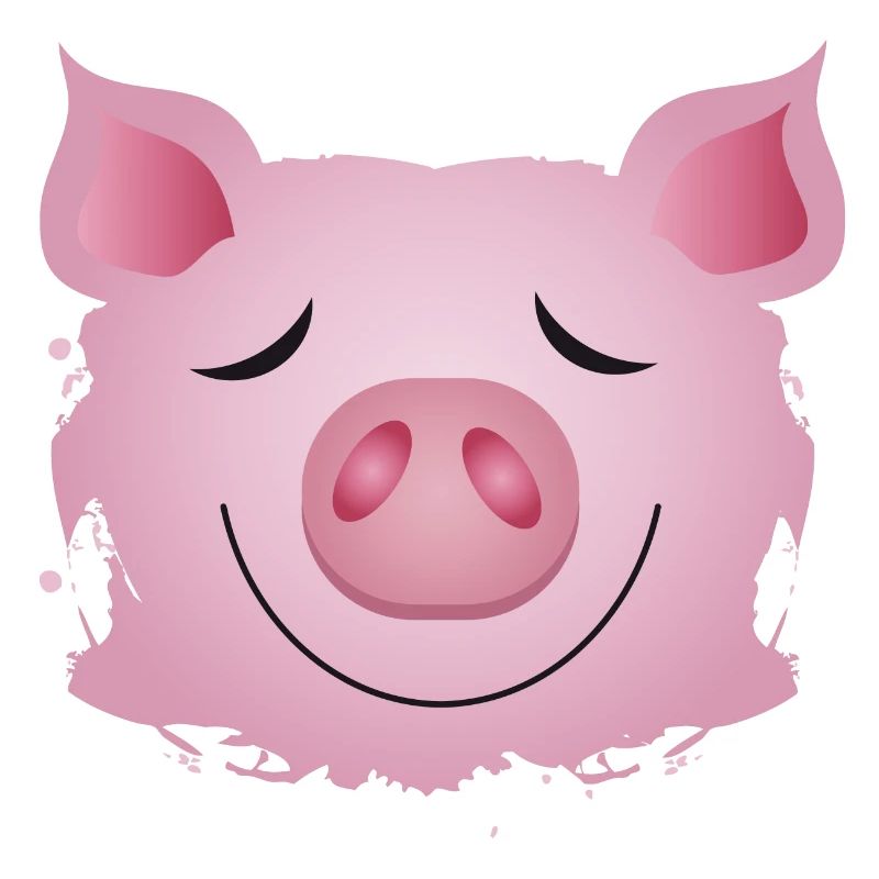 Tête de cochon - graffiti de cochon porte-bonheur