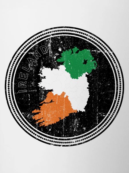 Irland-Trikolore-Kartenemblem