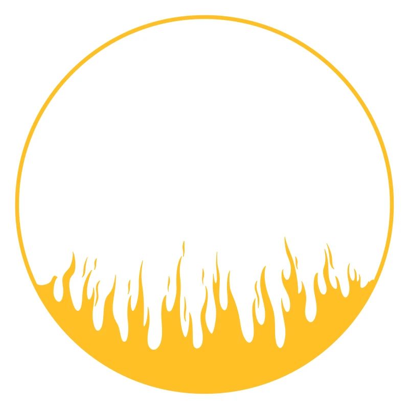 Circle on fire | 1-Color vectorgraphic