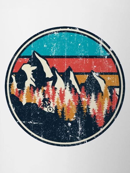 Retro Mountain Trail Circle