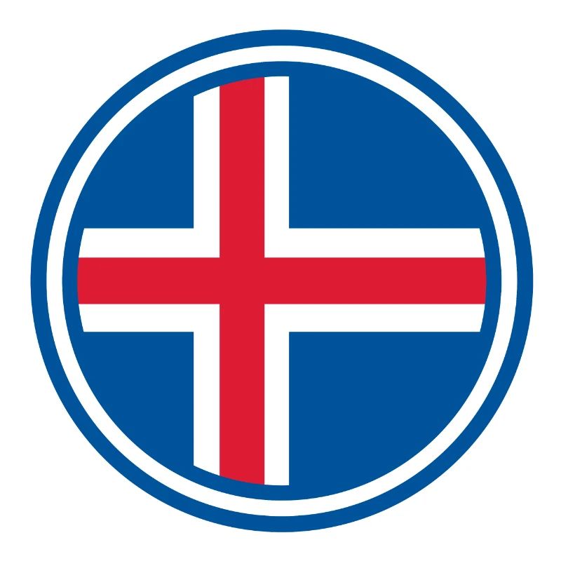 Drapeau Islande rond