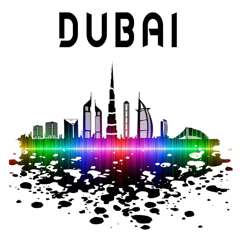 Dubai Skyline Splash Design / Cadeau