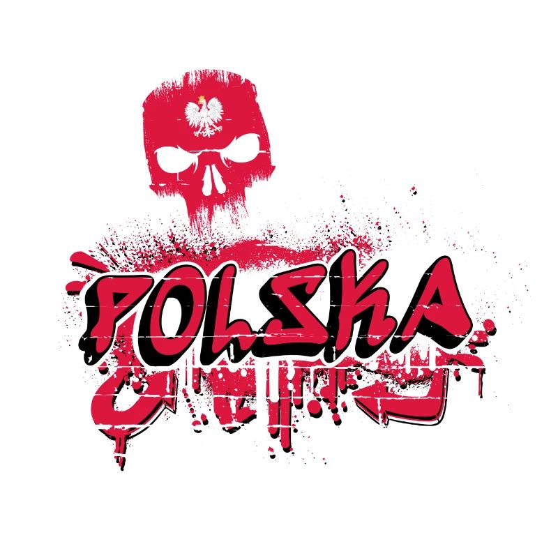 Polen Graffiti Totenkopf Design