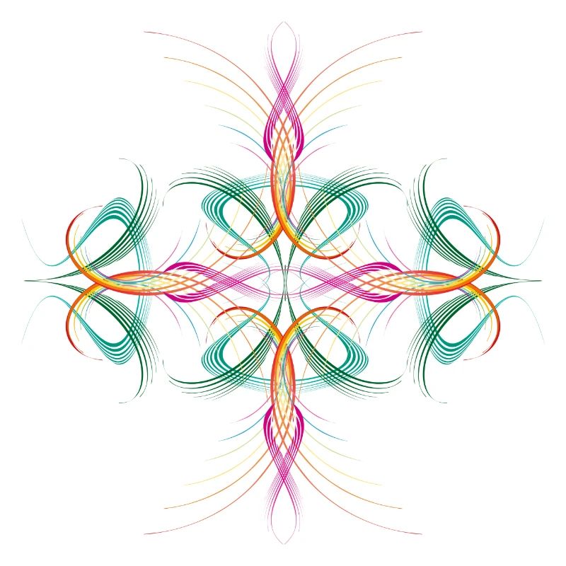 very delicate dynamically flowing cross ornament
