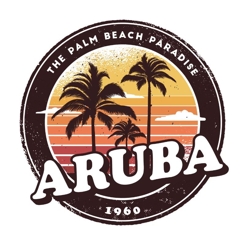 Aruba Vintage Beach Design / Idée cadeau