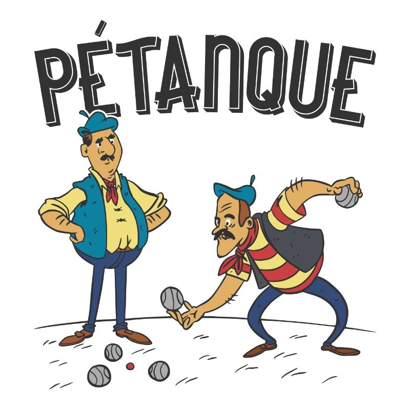 Pétanque deux joueurs avec boules de pétanque boules