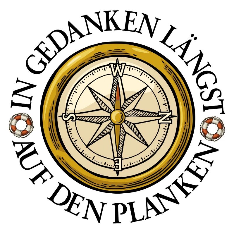 Windrose Kompass mit Seglerspruch