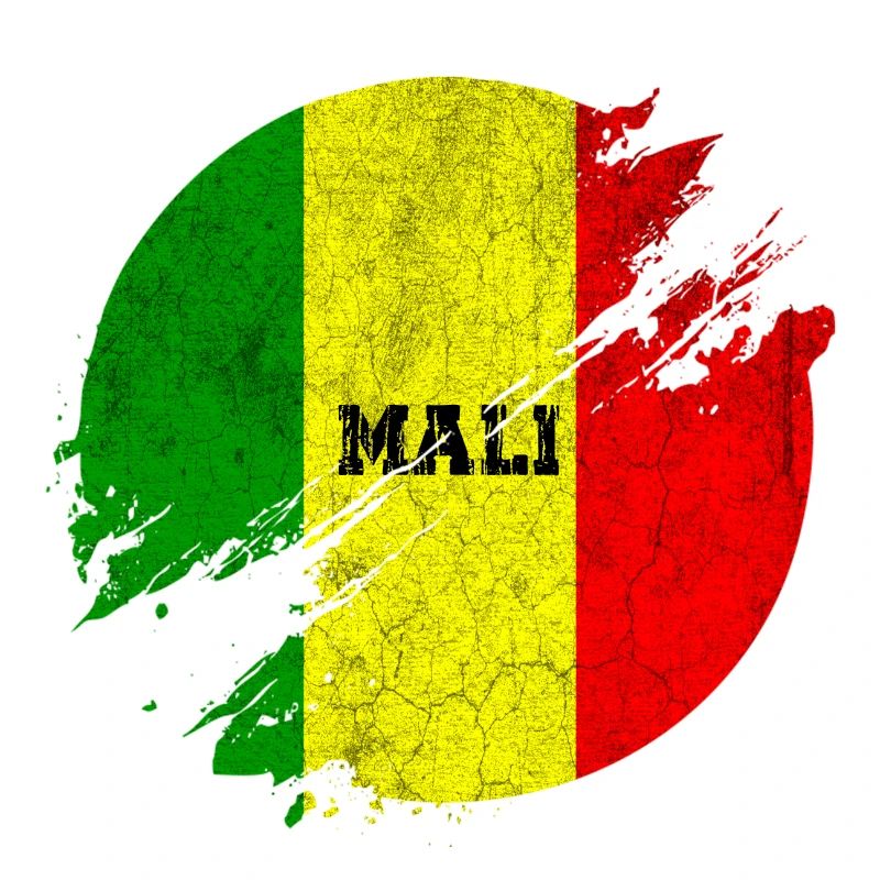 Mali flags vintage circle