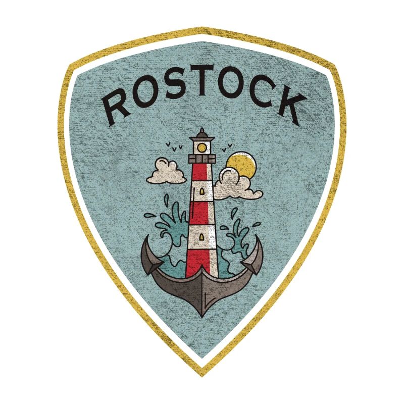 Rostock Wappen Leuchtturm Design / Geschenkidee