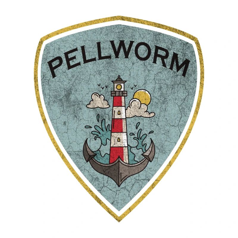 Pellworm Wappen Leuchtturm Design
