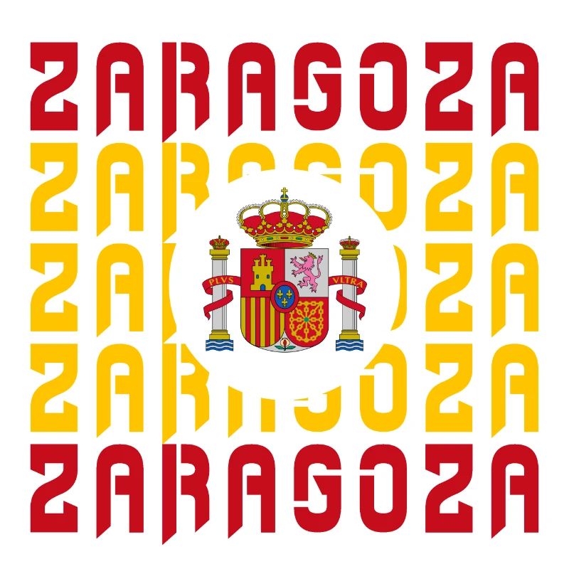 Design drapeau Espagne Saragosse