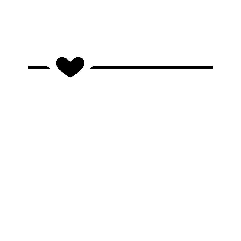 Line Heart Black