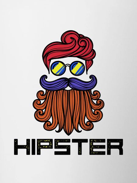 Bart Hipster Spruch Bartfrisur Bartträger