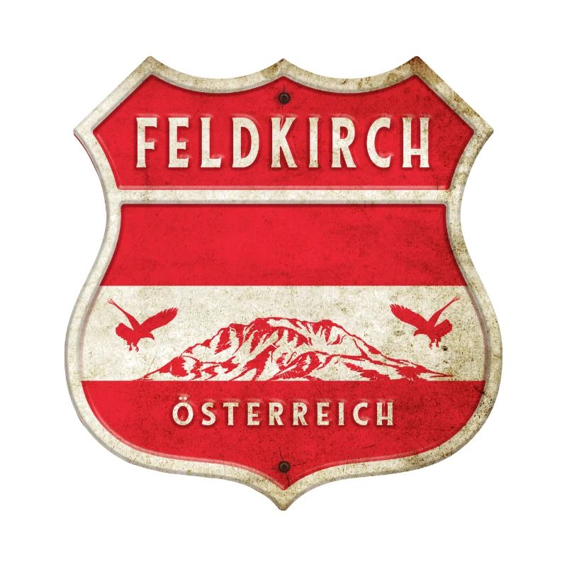 Feldkirch Autriche Armoiries Drapeaux Design
